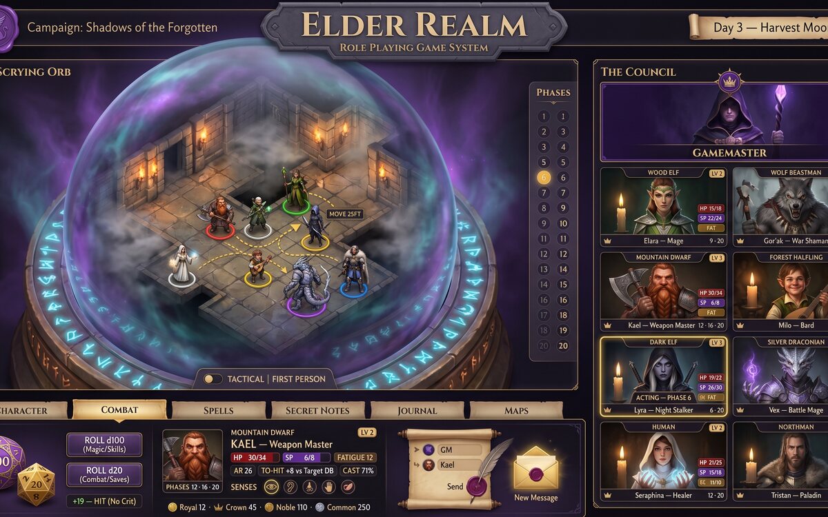 Spell effects and casting-time counters in combat