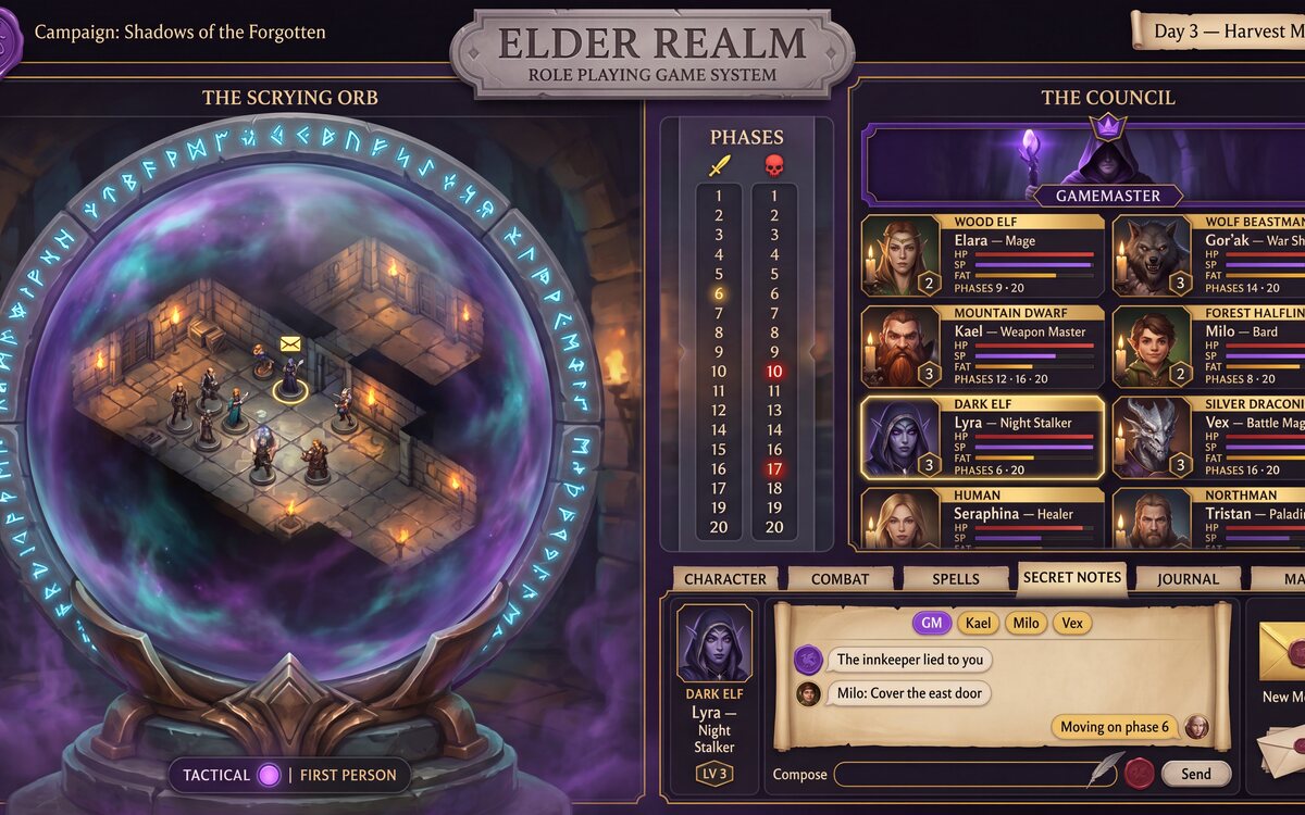 GM fog of war and walls over the 3D board